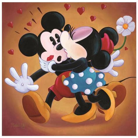 Mickey And Minnie Kissing Giclée By Michelle St Laurent Shopdisney