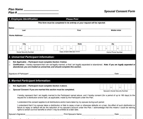 spouse consent form  consent formnet