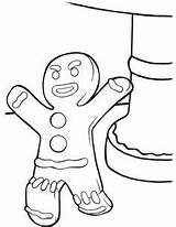 Gingerbread Shrek sketch template