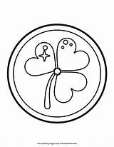 Coins Primarygames Outlines Luck Shamrock Patricks sketch template