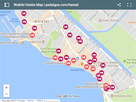 hawaii waikiki beach hotels map cristopher minter