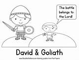 Goliath Coloring Preschoolers Prek Martha Scripture sketch template