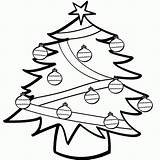 Christmas Tree Coloring Pages Ornaments Decoration Cliparts Graphic Clipart Ornament Ball Popular Library Clip Coloringhome sketch template