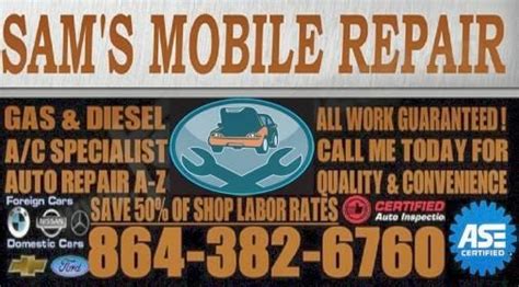 sams mobile auto repair  sale  greenville south carolina classified americanlistedcom