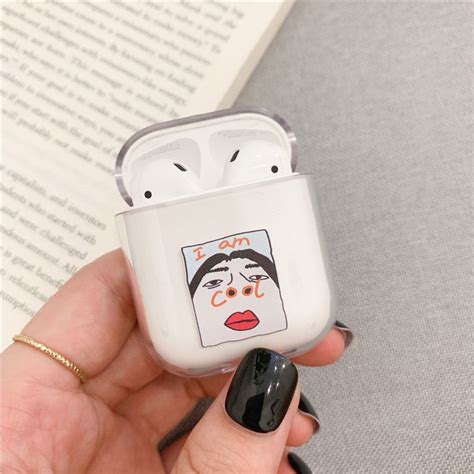 funny pattern clear airpod case earbuds case airpod case apple phone case