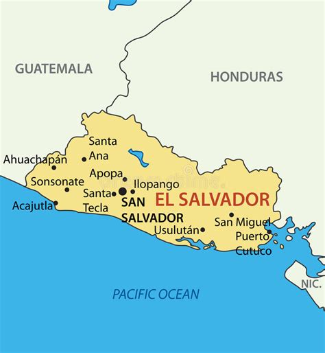 El Salvador Map Vector Of Country Stock Vector