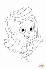 Coloring Guppies Bubble Molly Pages Getcolorings Drawing Herself Presenting sketch template