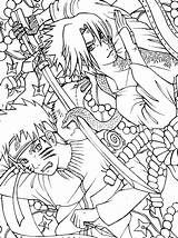 Naruto Coloring Sasuke Pages Shippuden Vs Battle Printable Drawing Final Colouring Print Lineart Ages Awesome Book Dinosaur Getdrawings Library Clipart sketch template