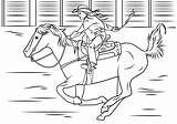 Realistic Caballo Sheets Montada Rodeo Colorare Ausmalbilder Horseback Bronco Cavallo sketch template