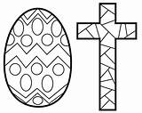 Stained Glass Coloring Cross Getcolorings sketch template