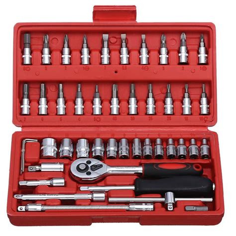 pcsset tool box car motorcycle repair set hand tools home service motor diy kit tool  set