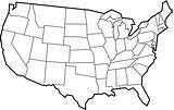 Map Blank States United Printable sketch template