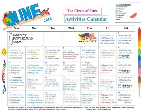 activities calendar skilled nursing facility  salem ohio