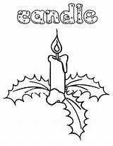 Christmas Coloring Pages Candles Printable sketch template