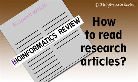 guide    read  research articles bioinformatics review