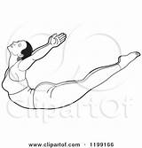 Dhanurasana Stretching Yoga sketch template