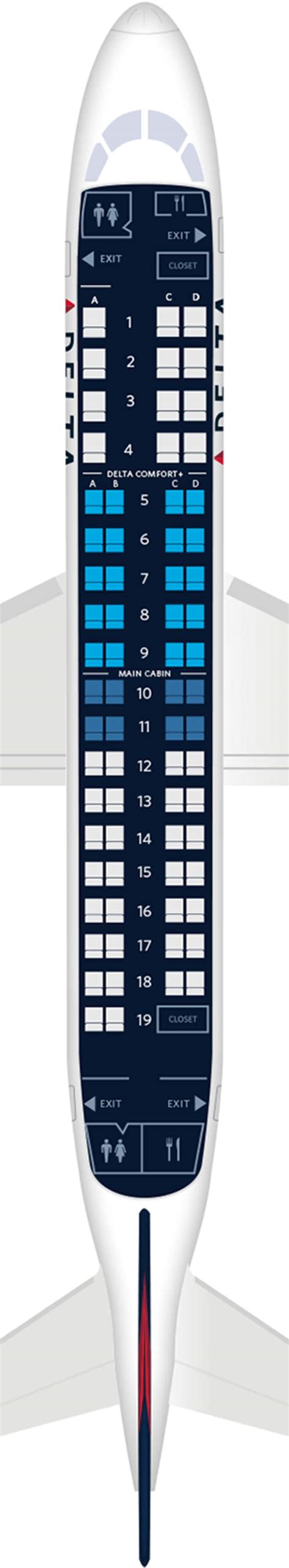 embraer erj  seat maps specs amenities delta air lines