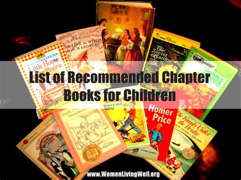 list  recommended chapter books  children women living