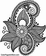 Coloring Paisley Pages Adult Printable Mandala Line Drawing Designs Adults Clipart Nail Getdrawings Mandalas Getcolorings Colouring Para Flower Dibujos Con sketch template