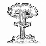 Bomba Nucleare Esplosione Graviert Incide Della Illustrationen Vektoren Incisione sketch template