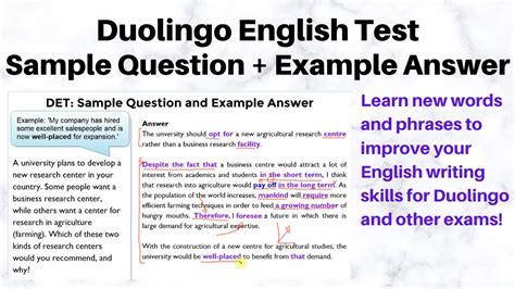 duolingo english test writing  words examples structure tips