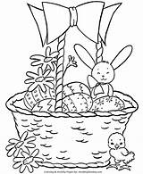 Easter Coloring Pages Basket Eggs Bunnies Chicks Baskets Egg Print Honkingdonkey Hard Candy Book Gif sketch template