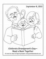 Coloring Grandparents sketch template