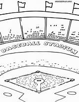 Baseball Field Coloring Pages Printable Color Stadium Getcolorings Getdrawings Divyajanani sketch template