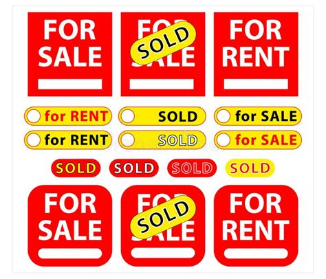 labels  sale  rent stock vector illustration  sticker