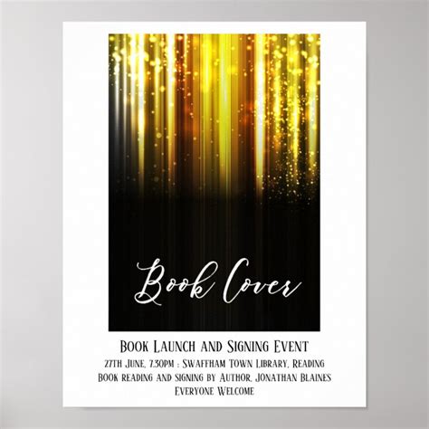 author book signing event poster zazzle