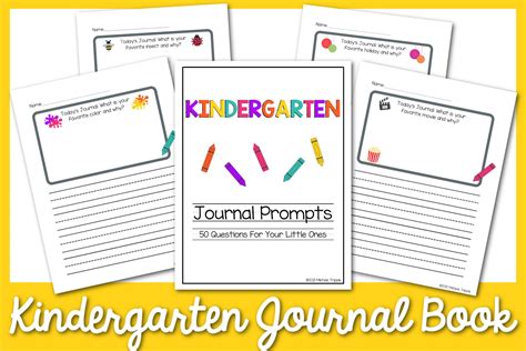 kindergarten journal prompts book   pages