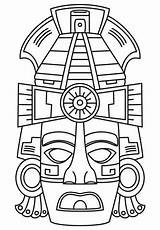 Mayan Aztecas Mascaras Incas Colorear Precolombinos Mayas Arte Pyramid Aztec Maschera Precolombino Supercoloring Indigenas Disegno Azteca Prehispanicos Huichol Inca Máscara sketch template