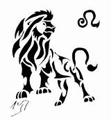 Leo Zodiac Tattoos Tribal Sign Tattoo Lion Star Coloring Pages Designs Sakashima Idea Symbol Kids Personality Deviantart Collection Sun Women sketch template