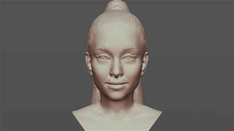 ariana grande bust for 3d printing buy royalty free 3d model by