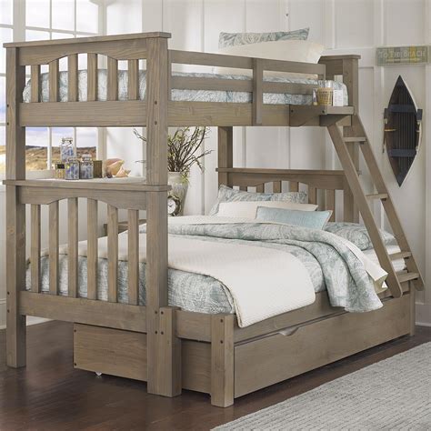 ne kids highlands mission style twin  full harper bunk bed