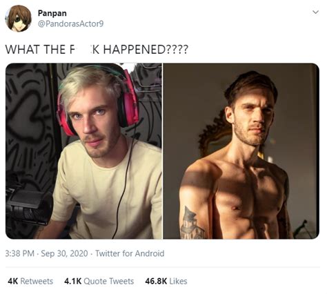 pewdiepie posted a body transformation pic on instagram