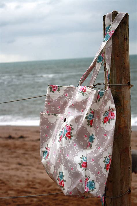 Oilcloth Vintage Inspired Floral Beach Bag By Love Lammie And Co
