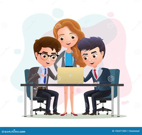 business characters teamwork employees vector concept stock vector