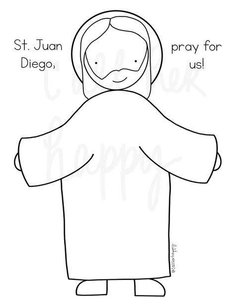 st juan diego guadalupe printable coloring page sheet lazy etsy