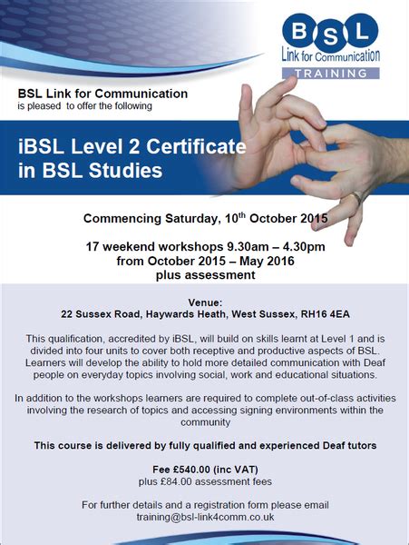 ibsl courses action  deafness