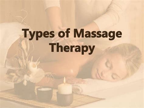 types of massage therapy