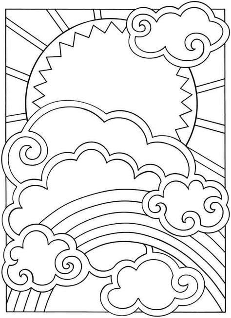 sun  clouds coloring pages coloring books coloring pages  kids