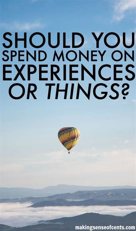 spend money  experiences