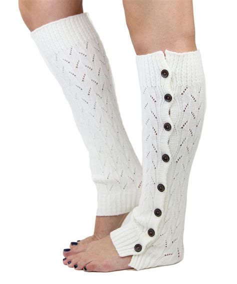 This White Button Leg Warmers By Gertie And Baxter Is Perfect