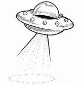 Ufo Draw Spaceship Vector Doodle Drawing Alien Vectors sketch template