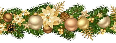 christmas garland border clip art    cliparts