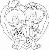 Bam Pebbles Draw Coloring Pages Drawing Valentines Cartoon Flinstones Bambam Google Heart Finished Disney sketch template