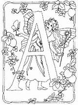 Fairies Alphabet Coloring Pages Fun Kids sketch template
