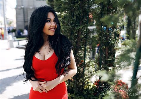 glamorous russian singles with long black hair