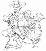 Tf2 Coloring Team Fortress Pages Swat Sniper Offense Wellie Wishers Drawings Designlooter Getcolorings Color Print Deviantart Template 87kb 1000px sketch template